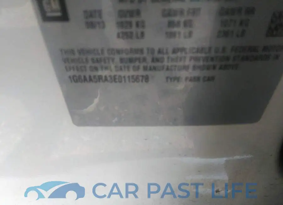 1G6AA5RA3E0115678# 9