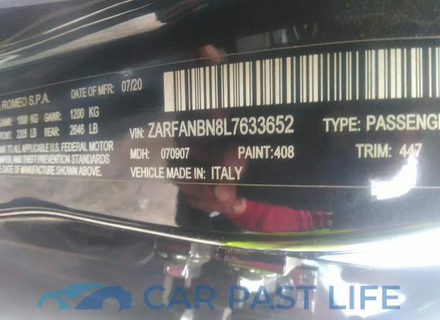 ZARFANBN8L7633652# 9