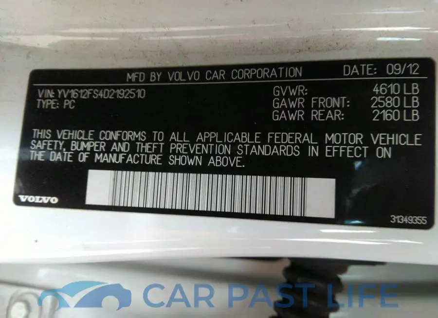 YV1612FS4D2192510# 9