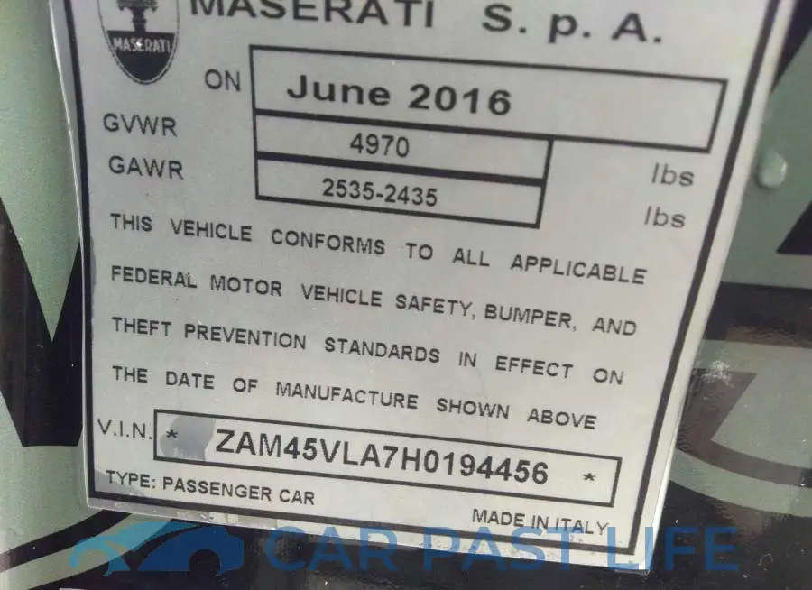 ZAM45VLA7H0194456# 9