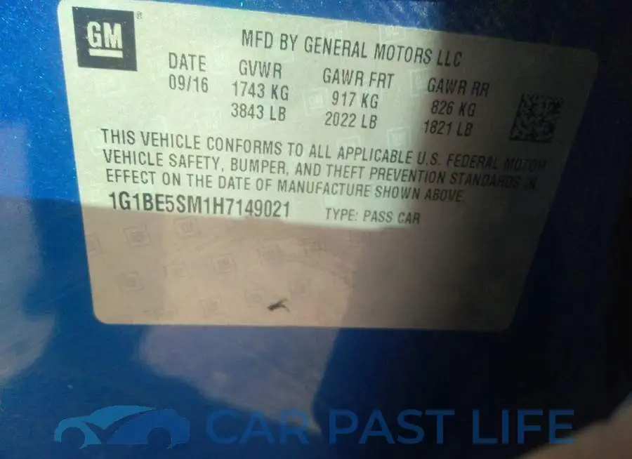 1G1BE5SM1H7149021# 9