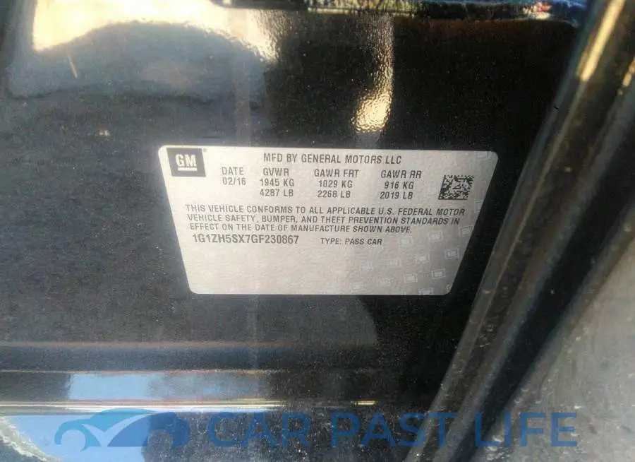 1G1ZH5SX7GF230867# 9