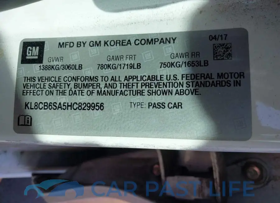 KL8CB6SA5HC829956# 9