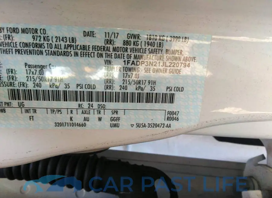1FADP3N21JL220794# 9