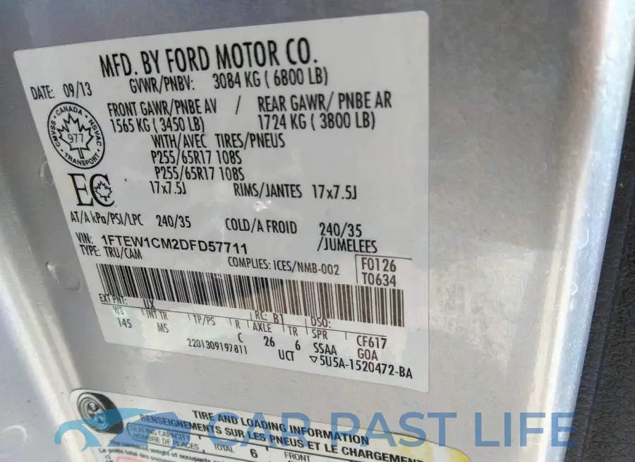 1FTEW1CM2DFD57711# 9
