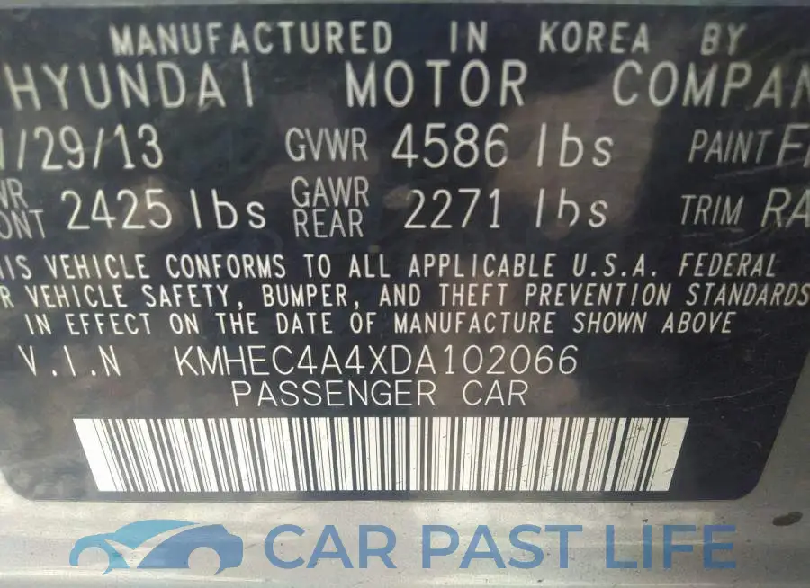 KMHEC4A4XDA102066# 9