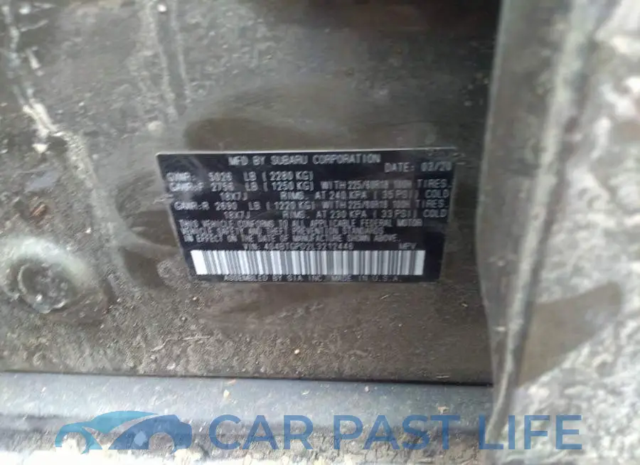 4S4BTGPD2L3212446# 9