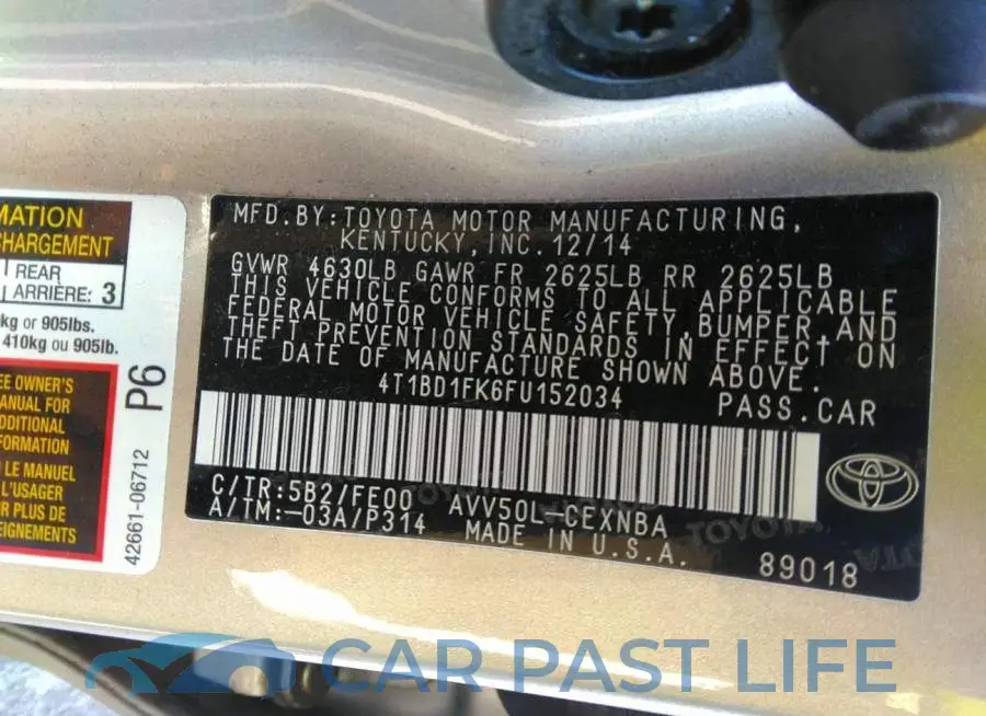 4T1BD1FK6FU152034# 9