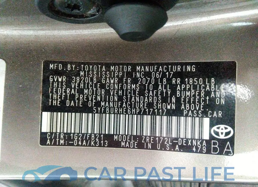 5YFBURHE6HP717117# 9