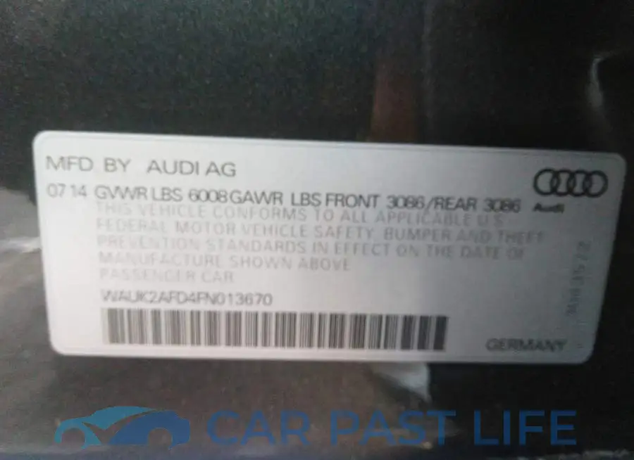 WAUK2AFD4FN013670# 9