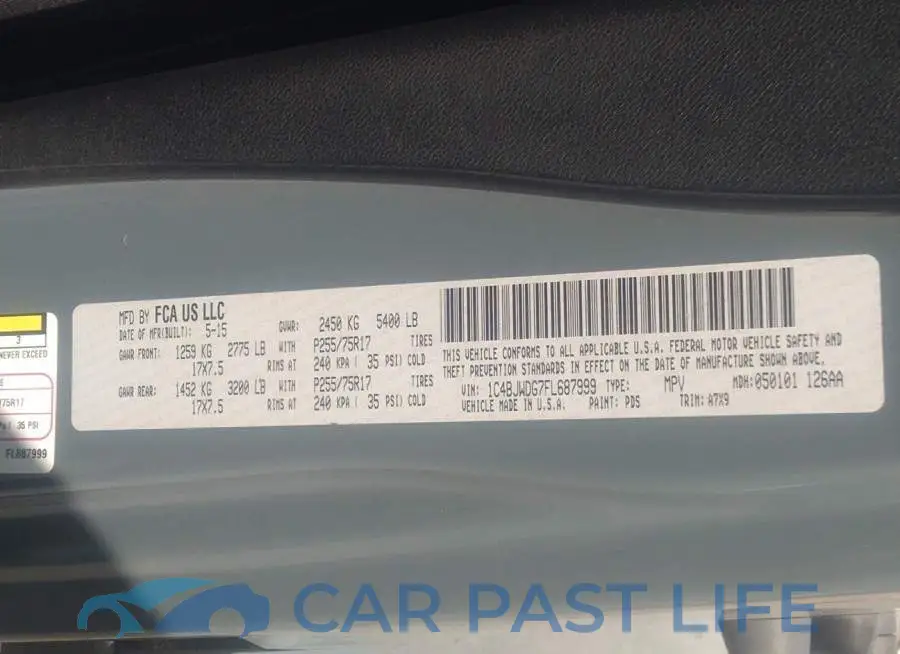1C4BJWDG7FL687999# 9