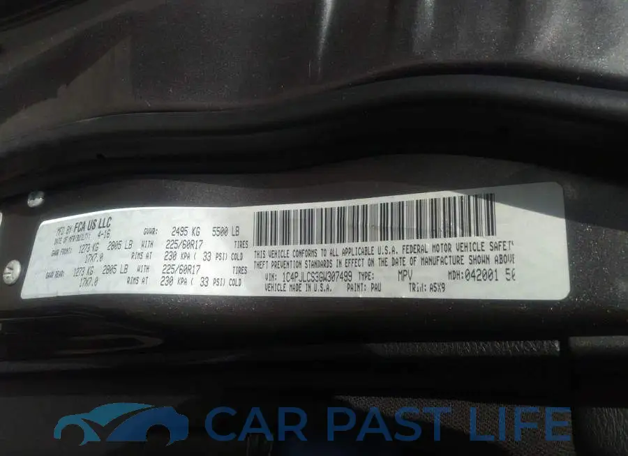 1C4PJLCS3GW307499# 9