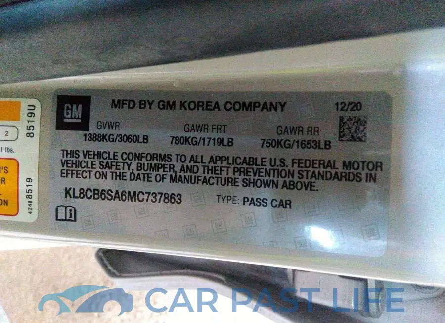 KL8CB6SA6MC737863# 9