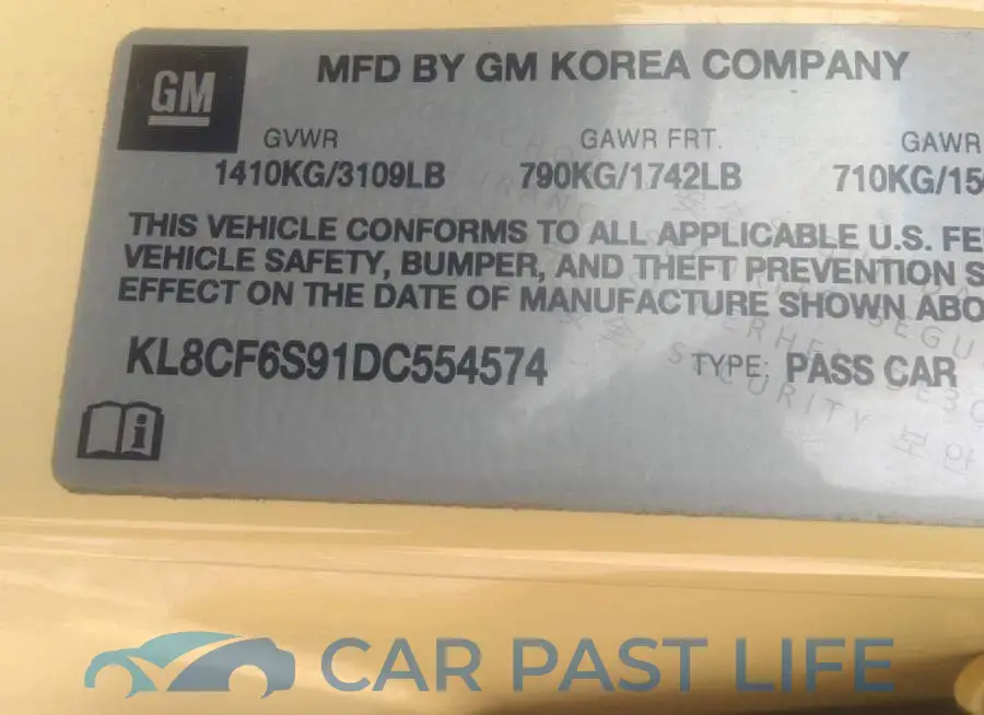 KL8CF6S91DC554574# 9
