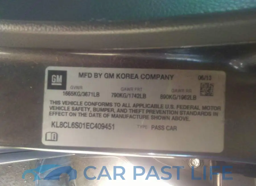 KL8CL6S01EC409451# 9