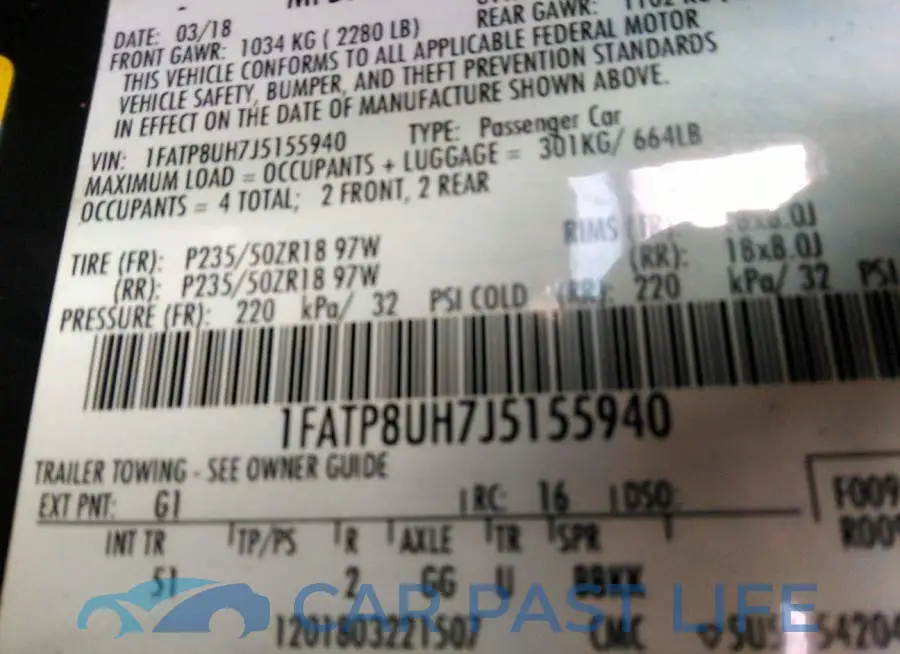 1FATP8UH7J5155940# 9