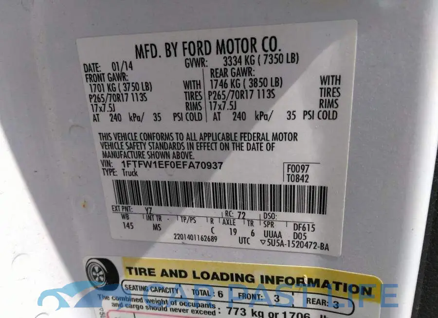 1FTFW1EF0EFA70937# 9