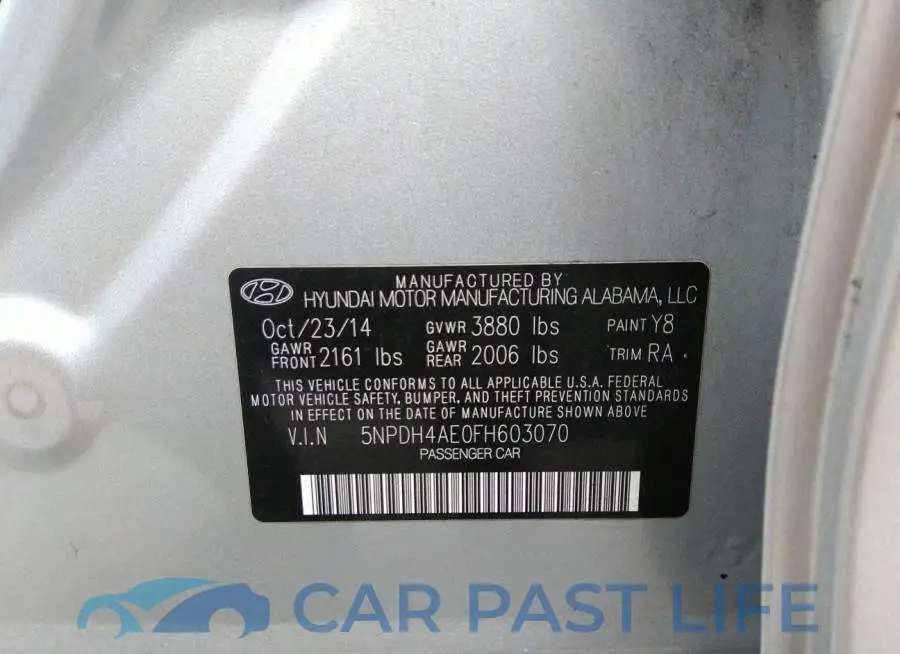 5NPDH4AE0FH603070# 9