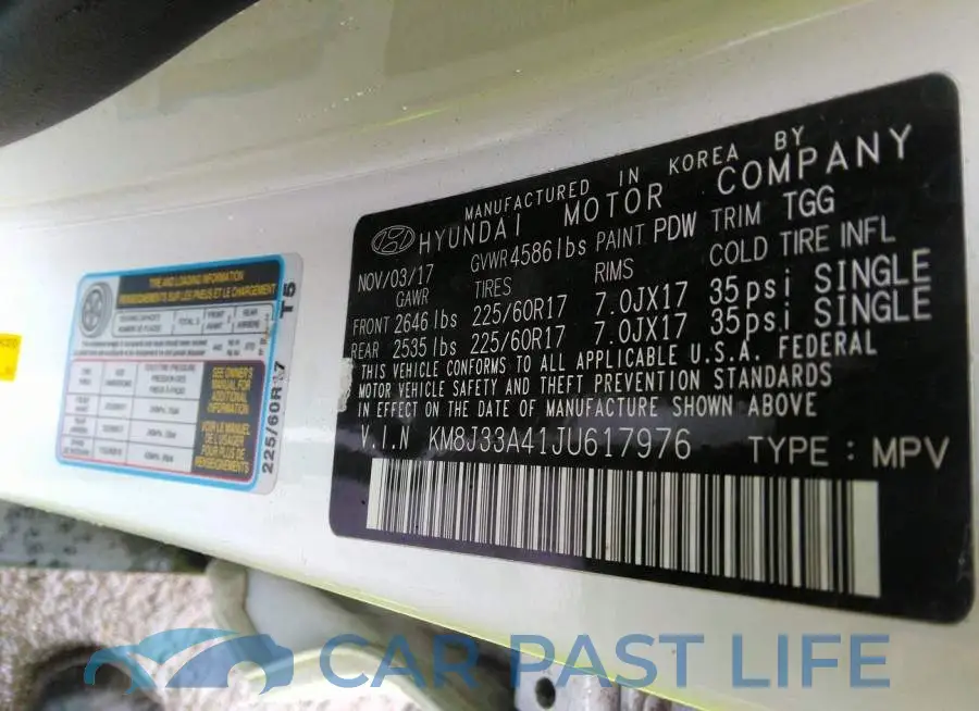 KM8J33A41JU617976# 9