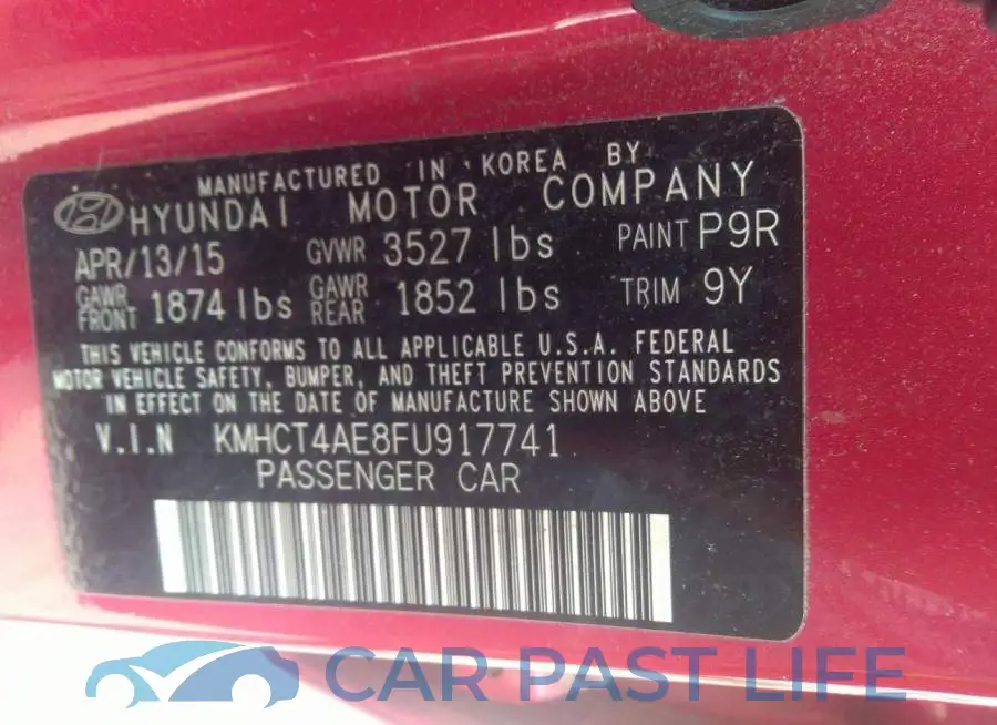 KMHCT4AE8FU917741# 9