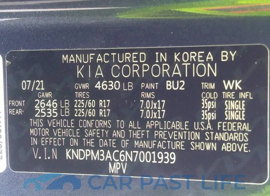 KNDPM3AC6N7001939# 9