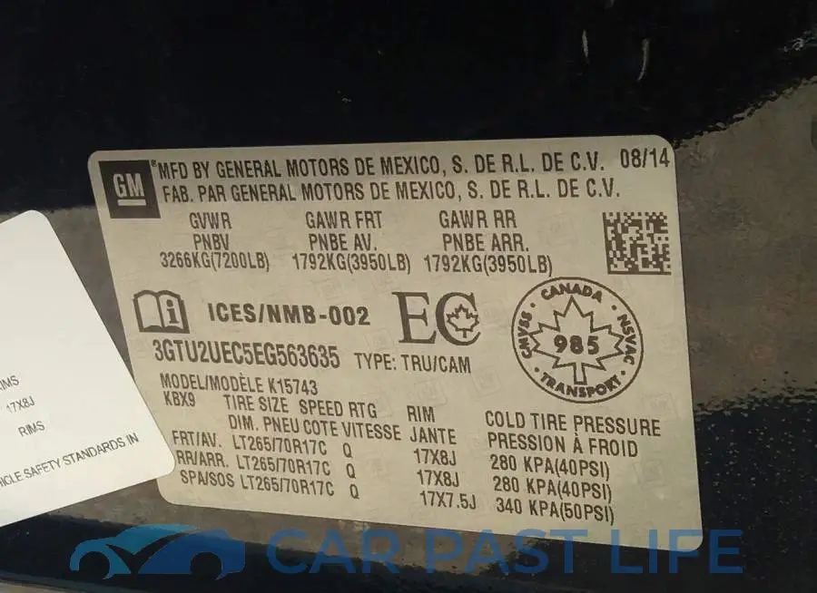 3GTU2UEC5EG563635# 9