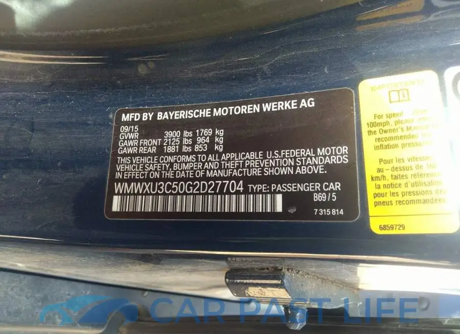 WMWXU3C50G2D27704# 9
