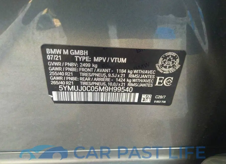5YMUJ0C05M9H99540# 9