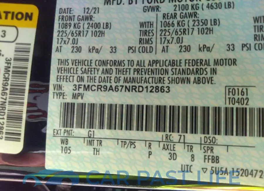 3FMCR9A67NRD12863# 9