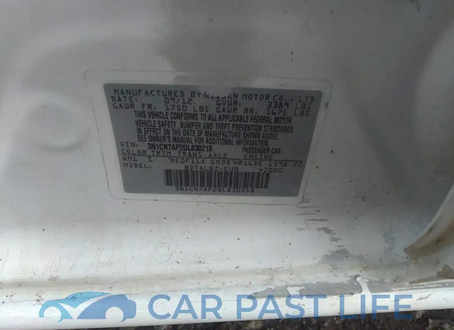 3N1CN7AP2DL830218# 9