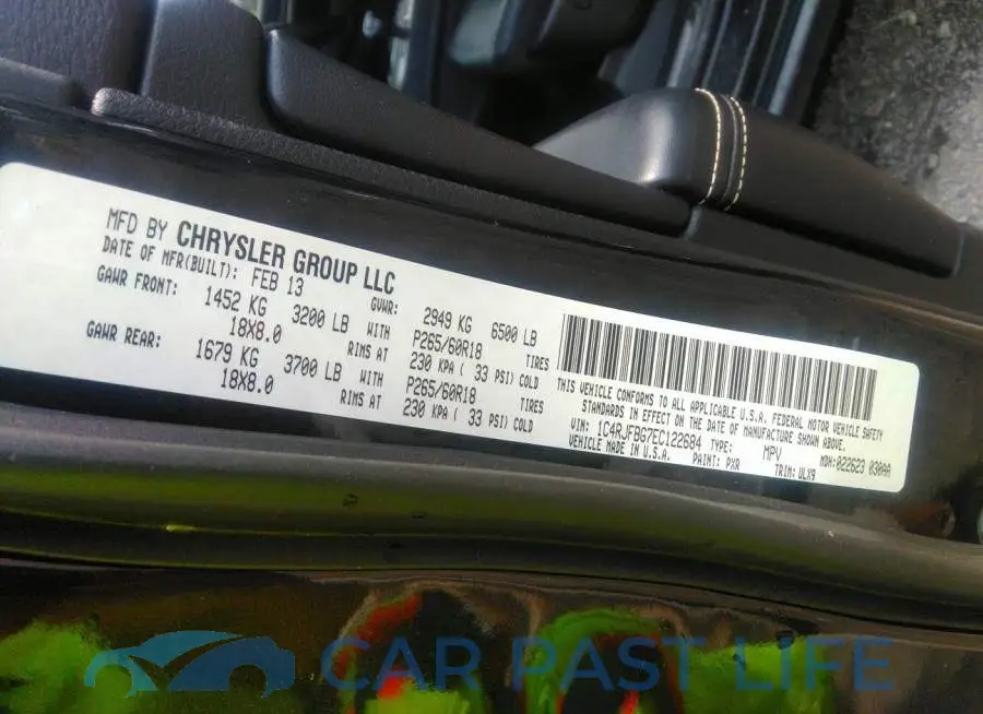 1C4RJFBG7EC122684# 9