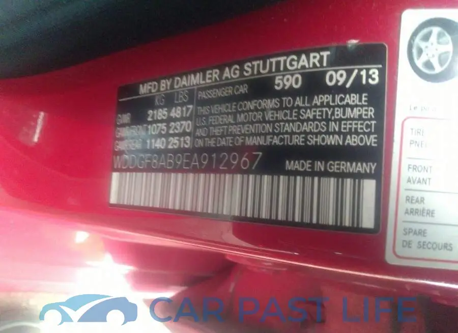 WDDGF8AB9EA912967# 9