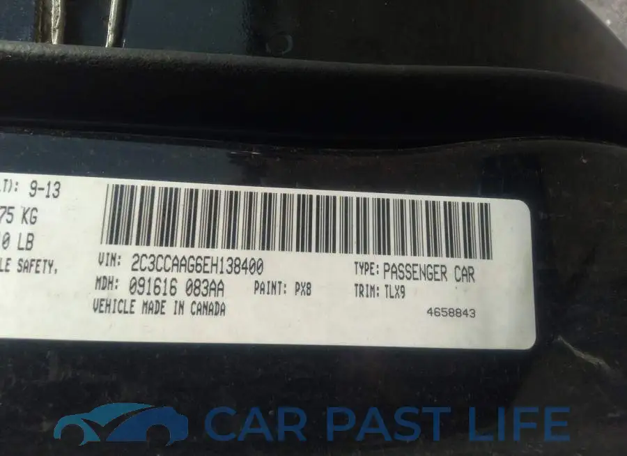 2C3CCAAG6EH138400# 9