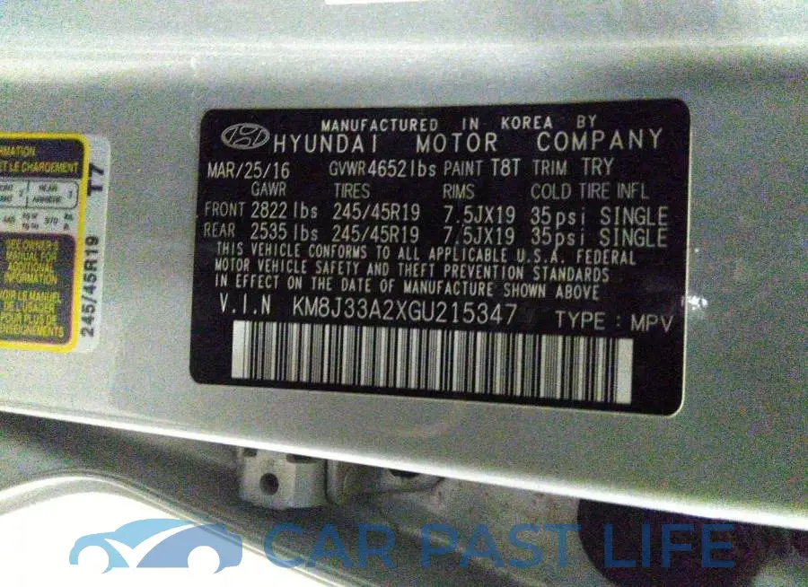 KM8J33A2XGU215347# 9