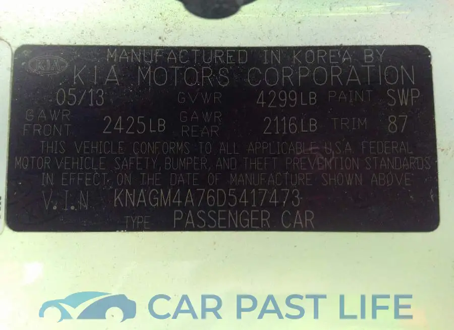KNAGM4A76D5417473# 9