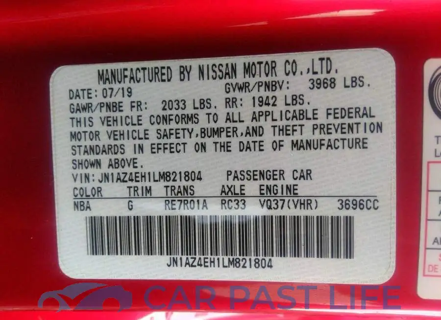 JN1AZ4EH1LM821804# 9