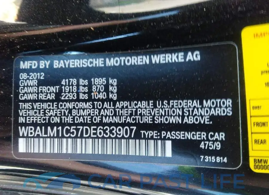 WBALM1C57DE633907# 9