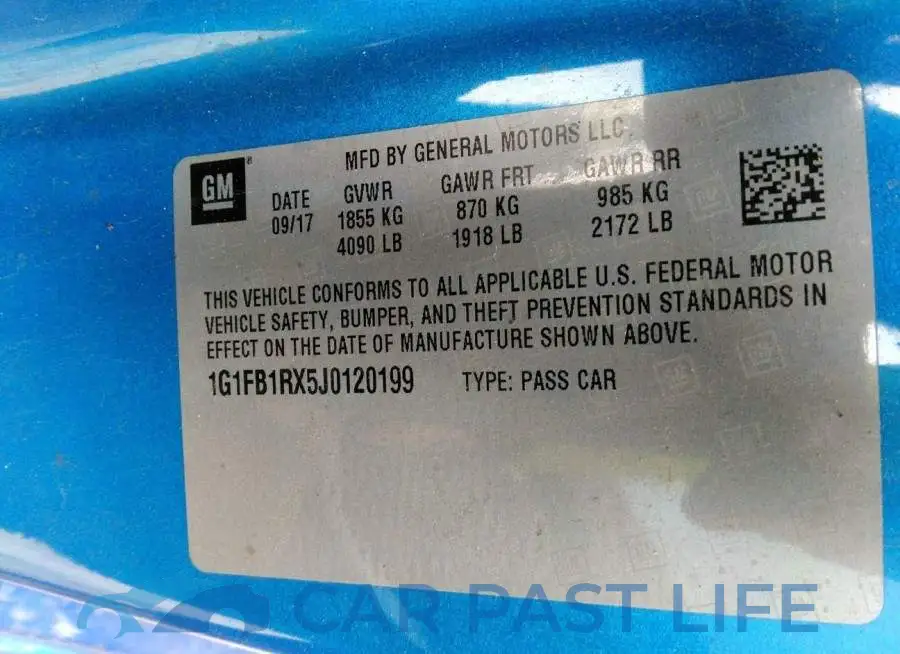 1G1FB1RX5J0120199# 9