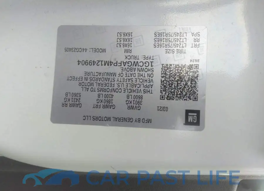 1GCWGAFP4M1249904# 9