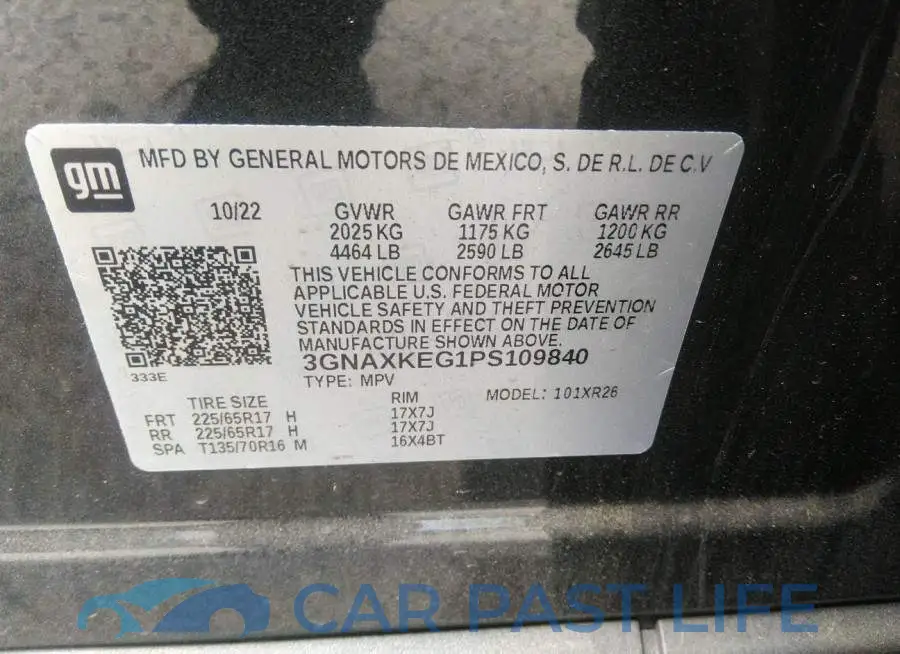 3GNAXKEG1PS109840# 9