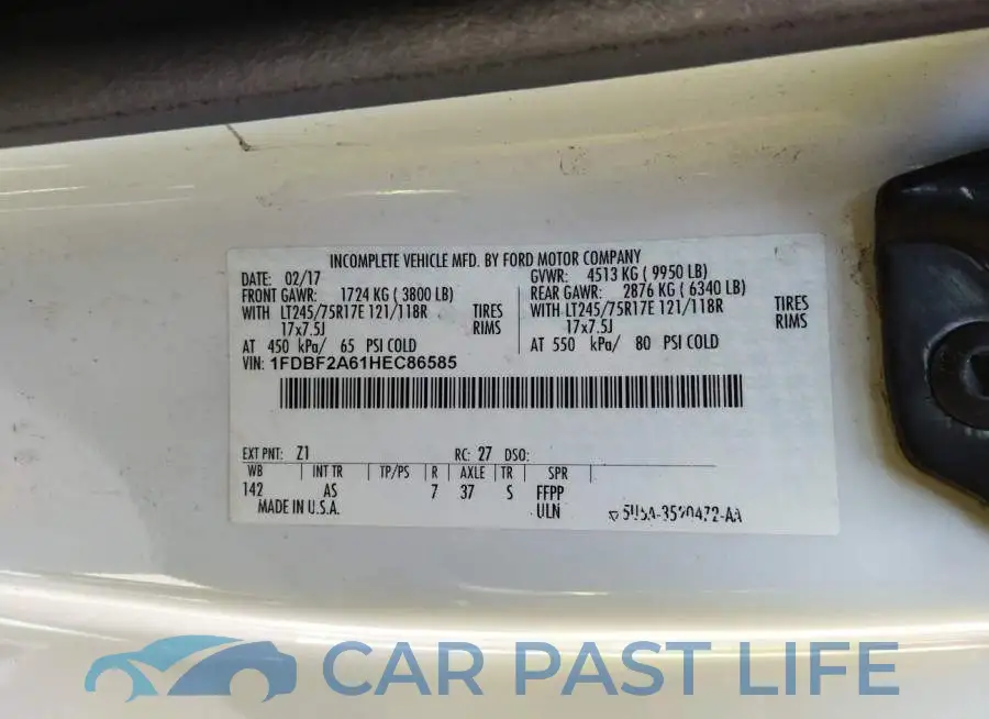 1FDBF2A61HEC86585# 9
