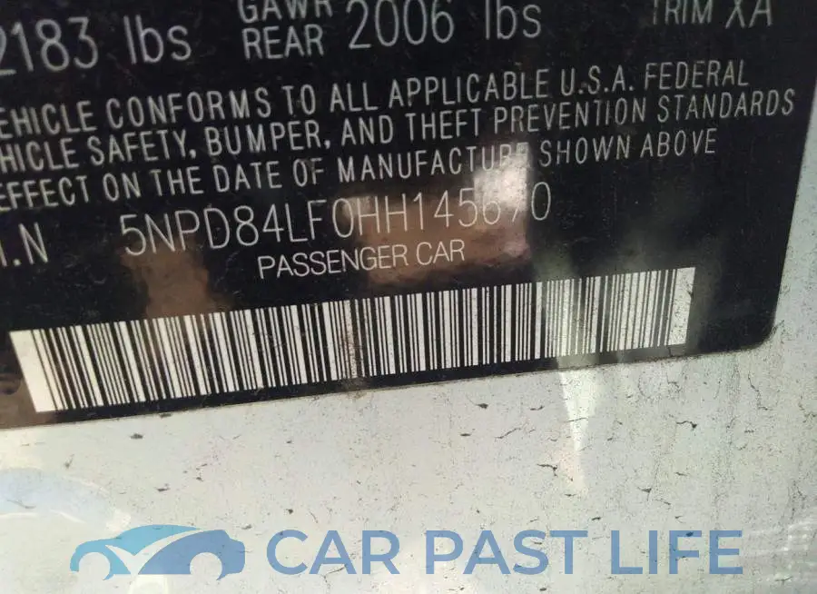 5NPD84LF0HH145670# 9