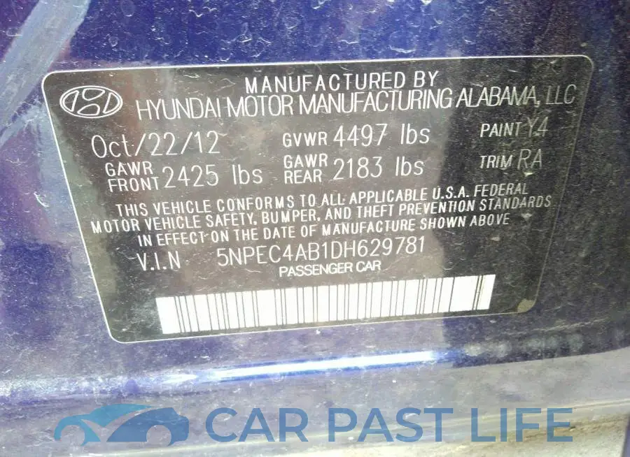 5NPEC4AB1DH629781# 9