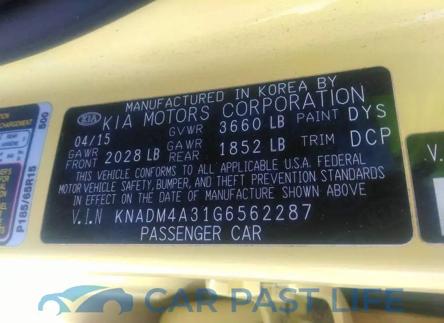 KNADM4A31G6562287# 9