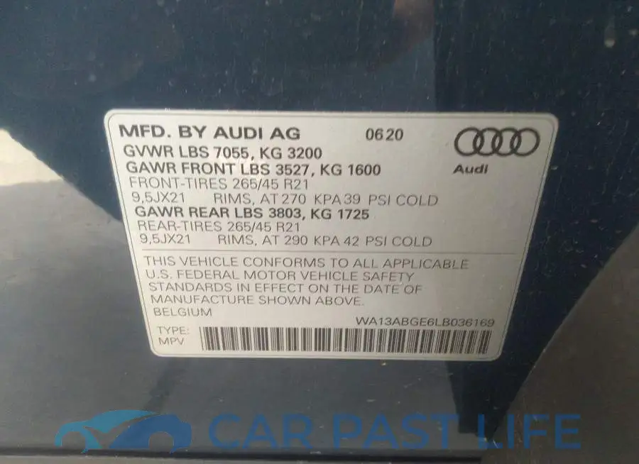 WA13ABGE6LB036169# 9