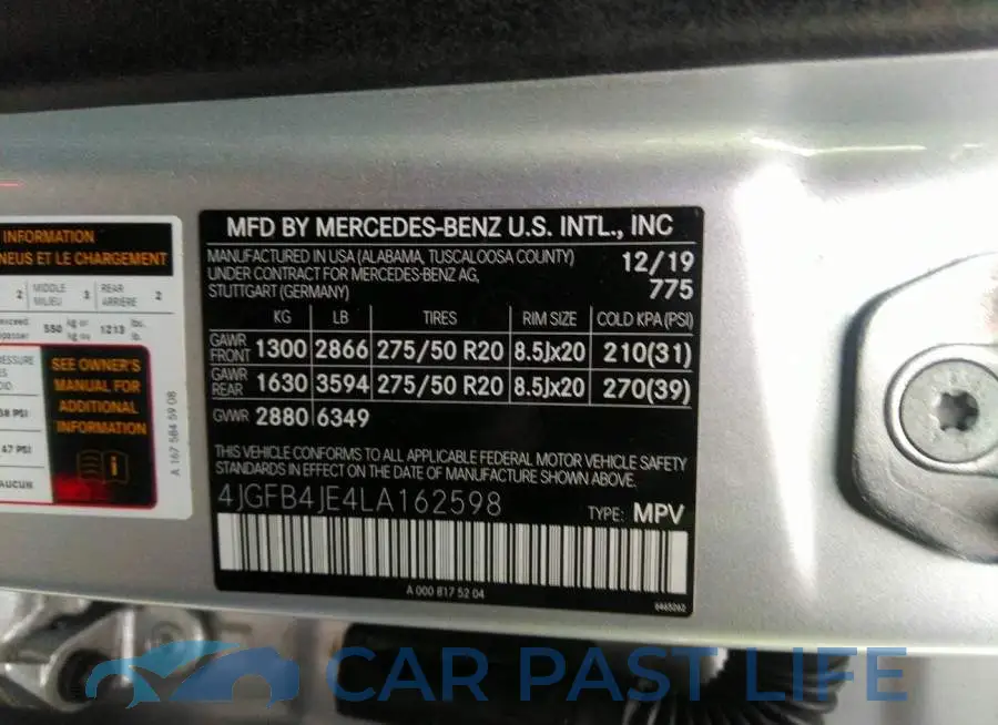 4JGFB4JE4LA162598# 9