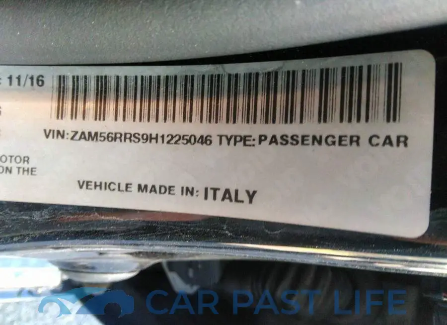 ZAM56RRS9H1225046# 9