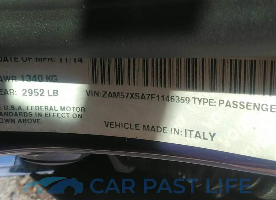 ZAM57XSA7F1146359# 9