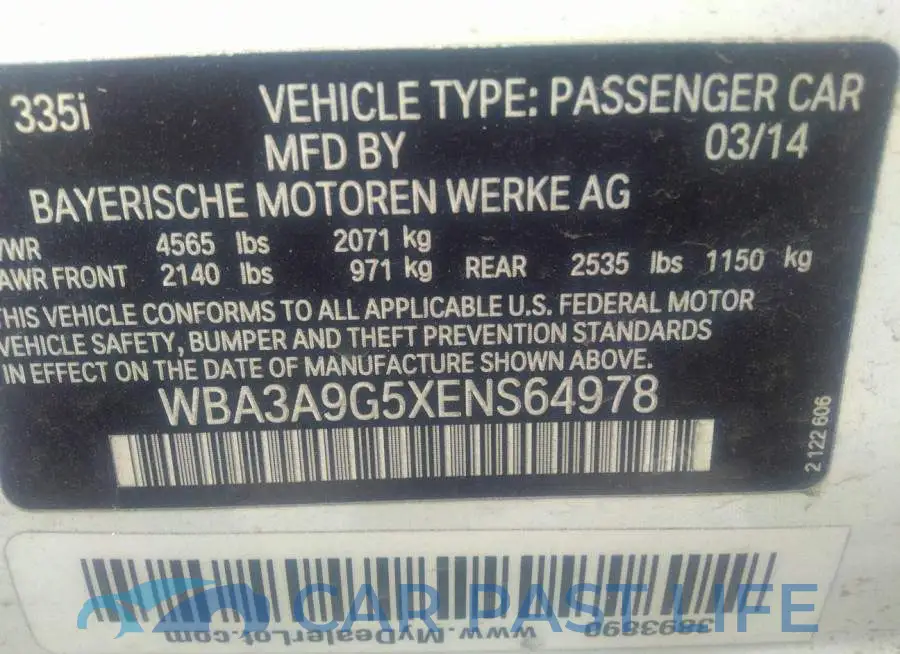 WBA3A9G5XENS64978# 9