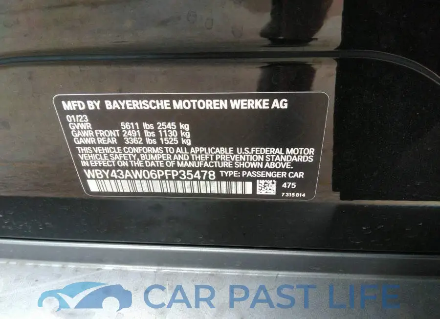WBY43AW06PFP35478# 9